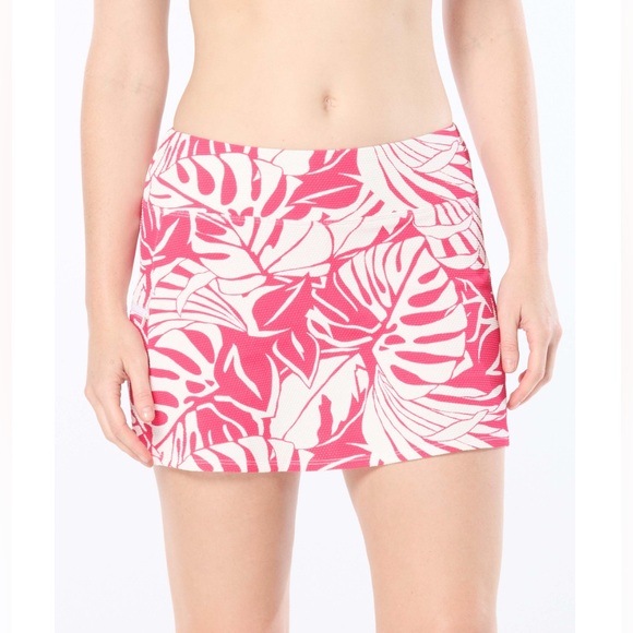 Beach House Dresses & Skirts - BEACH HOUSE PRINTED EMMA SWIM SKORT - JUNGLE PALMS ROSE